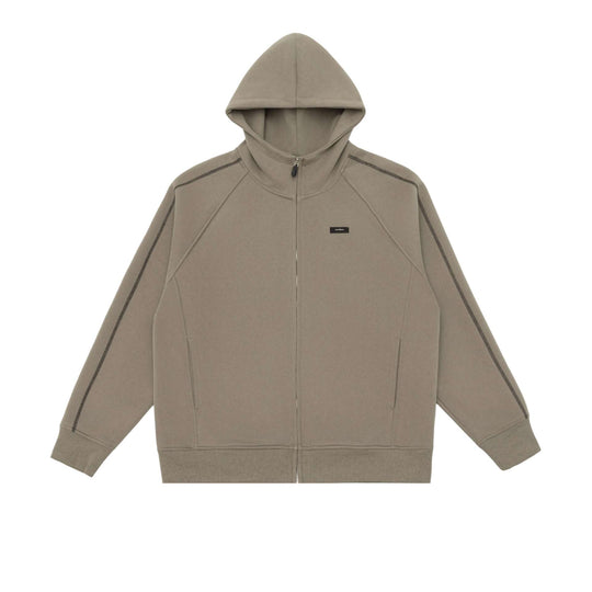Unisex Oversize Reißverschluss-Kapuzenjacke mit Raglannähten und Rippenbündchen Shop Nory