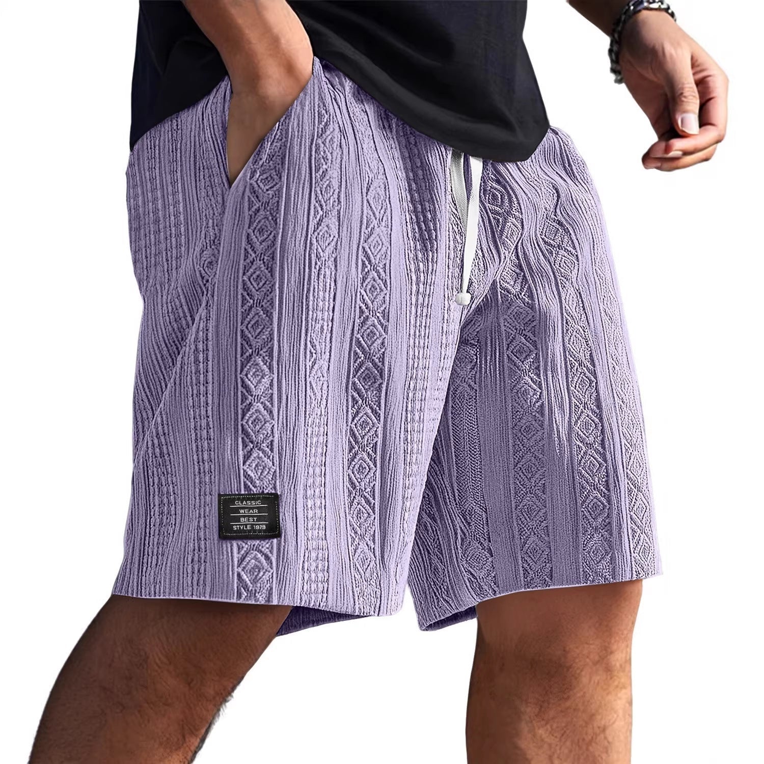 Herren Stilvolle Freizeithosen im lässigen Strickdesign