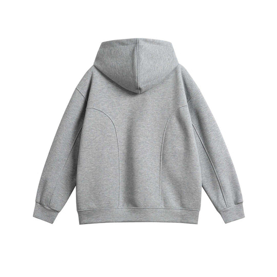 Unisex Oversize Kapuzenpullover mit Druckknopffunnel und Teilungsnähten Shop Nory