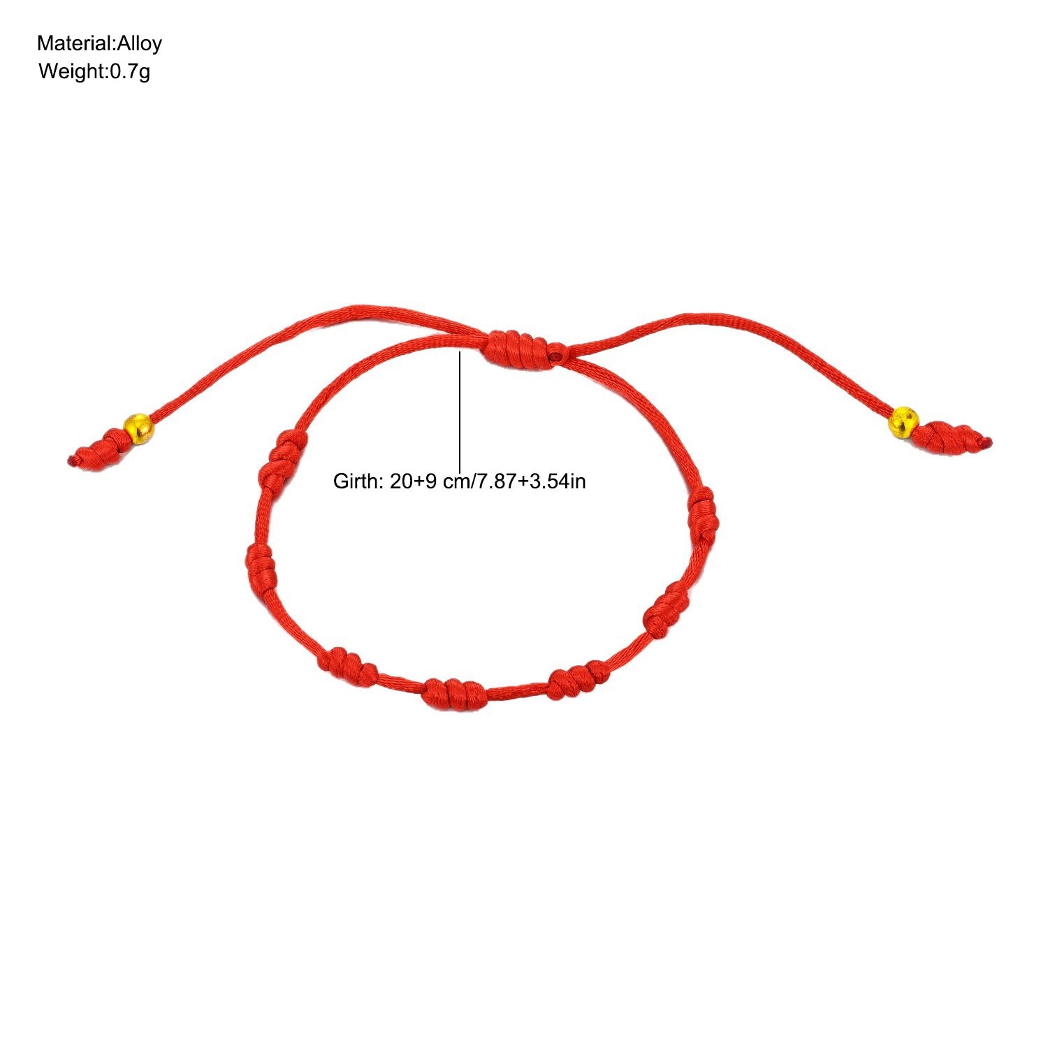 Damen Fußkettchen aus geflochtenem Nylon mit Knoten-Design Shop Nory