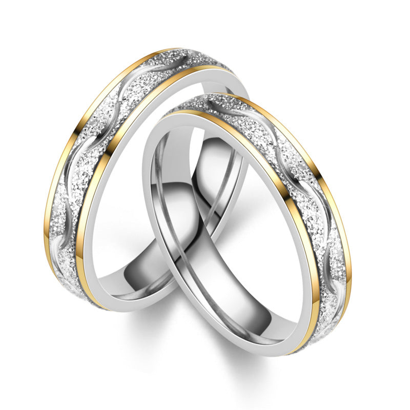 Herren Ring mit kunstvollem Wellenmuster und eleganter Doppelschicht Shop Nory