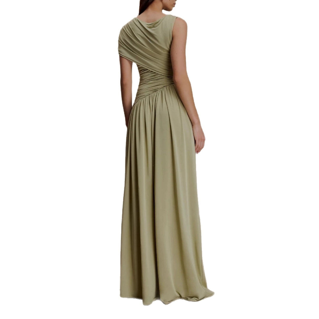 Damen Elegantes Abendkleid mit asymmetrischen Rüschendetails