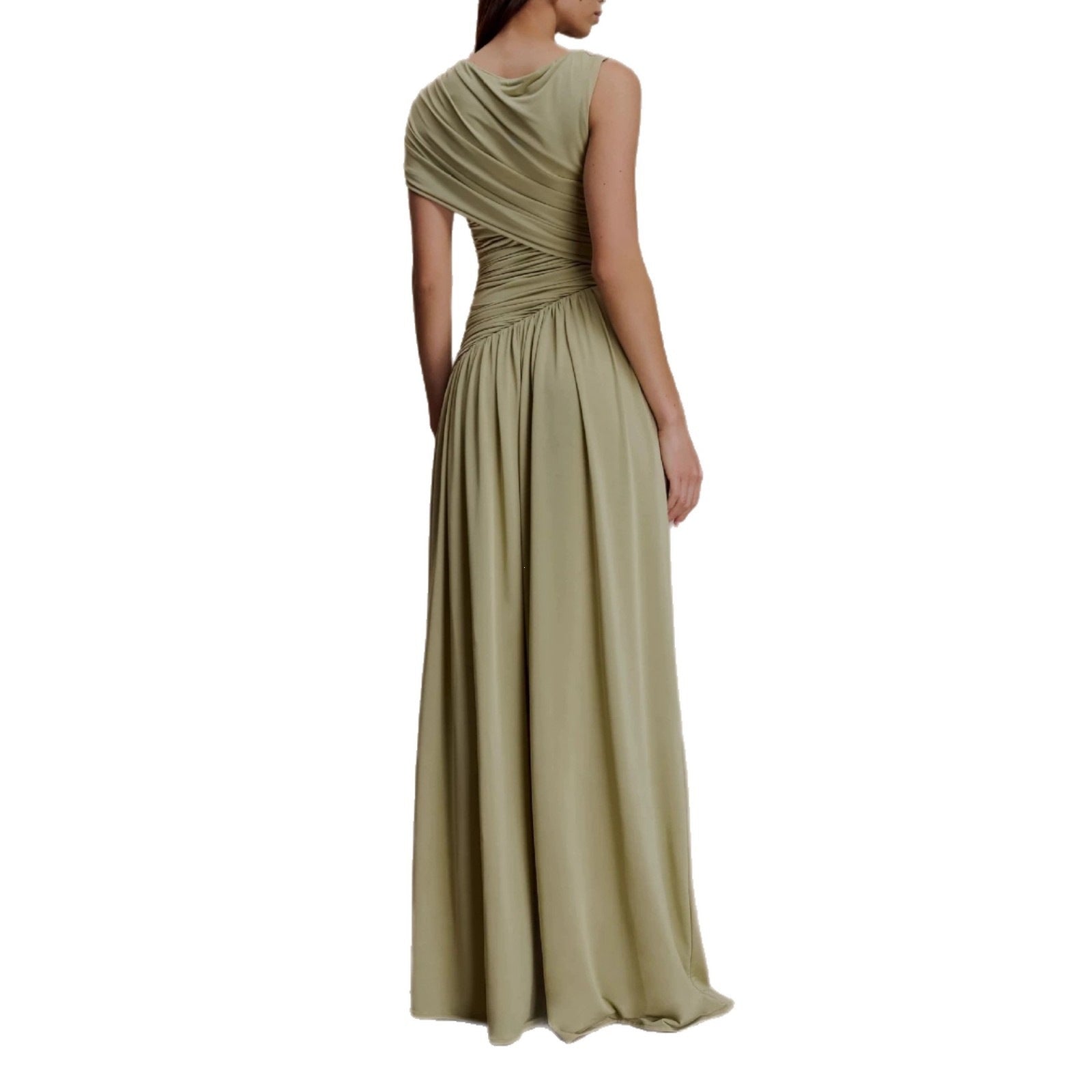 Damen Elegantes Abendkleid mit asymmetrischen Rüschendetails