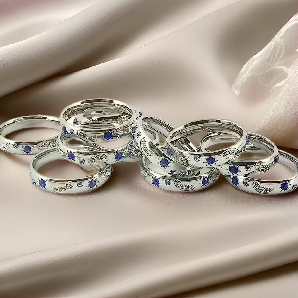 Damen eleganter Ring mit funkelnden Mond- und Sonnenmotiven Shop Nory