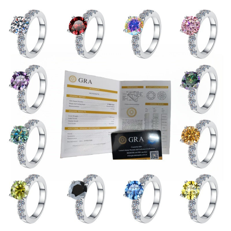 Damenring mit strahlendem Hauptstein und glamourösem Zirkonia-Besatz Shop Nory
