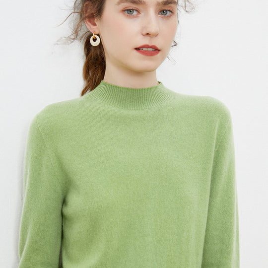 Damen weicher Feinstrick-Mockneckpullover mit Angora‑Look und legerer Silhouette Shop Nory