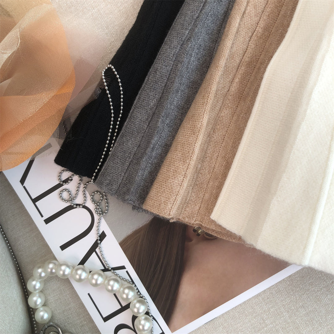 Damen Plissee-Rock aus leichter Strickware Shop Nory