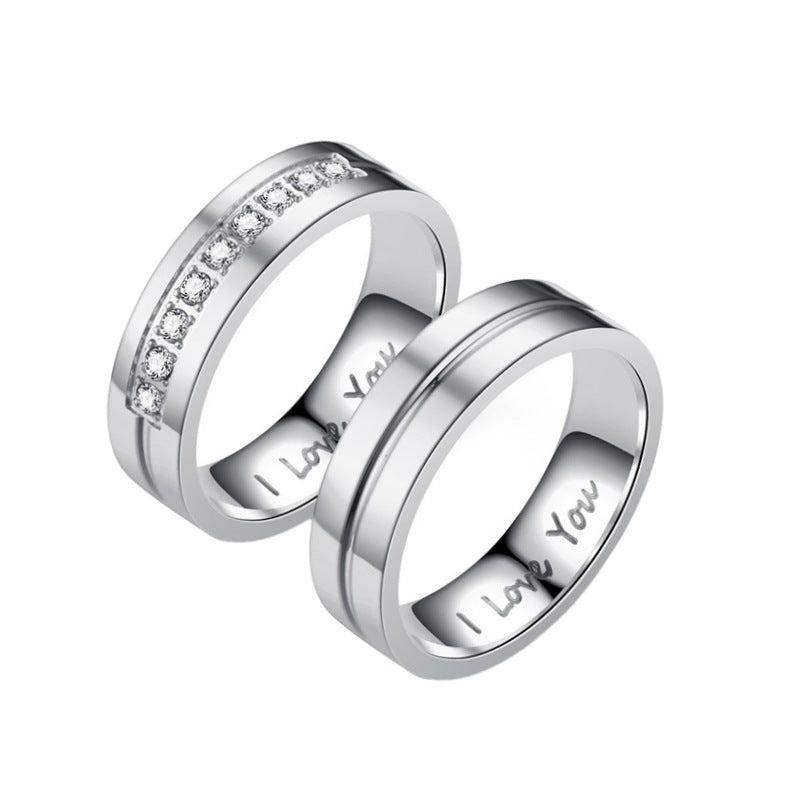 Damen Hochwertiger Trauring mit elegantem graviertem Schriftzug Shop Nory
