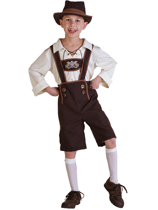 Jungen Trachtenkostüm mit langer Bluse und Hosenträger Shop Nory