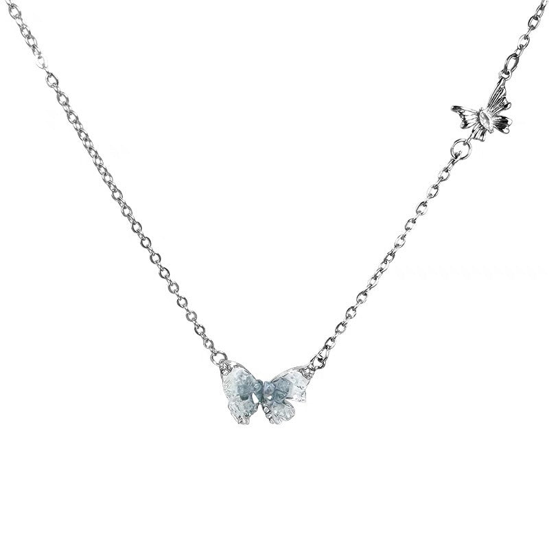 Damen Halskette mit filigranem Schmetterlingsanhänger aus hochwertigem Metall Shop Nory