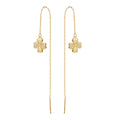 Damen Ohrringe mit filigranem Kleeblatt-Design und strahlenden Zirkonia Shop Nory