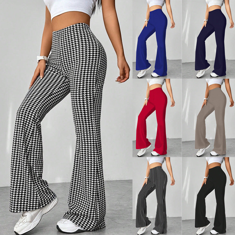 Damen Hochgeschnittene Schlaghose aus Stretch-Feinstrick Shop Nory