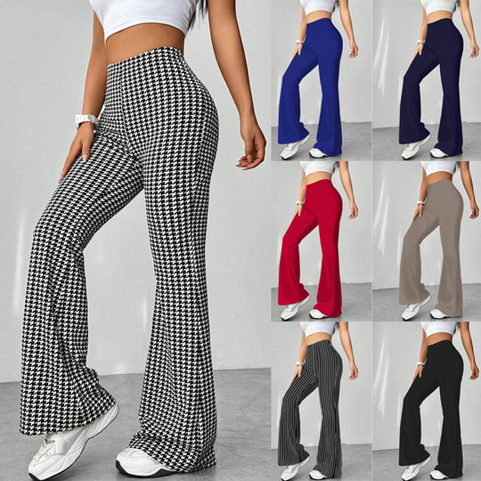 Damen Hochgeschnittene Schlaghose aus Stretch-Feinstrick Shop Nory