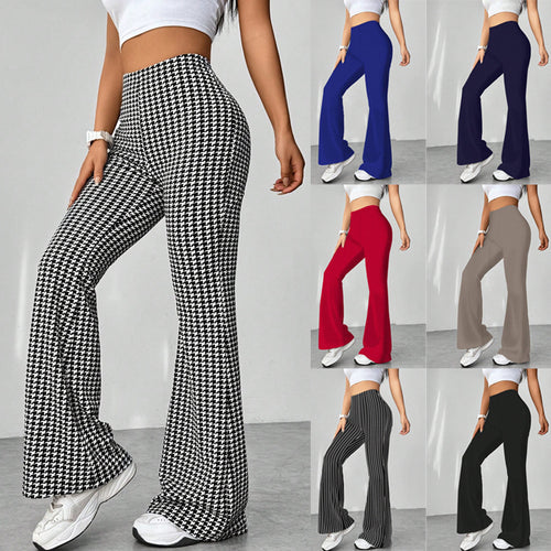 Damen Hochgeschnittene Schlaghose aus Stretch-Feinstrick Shop Nory