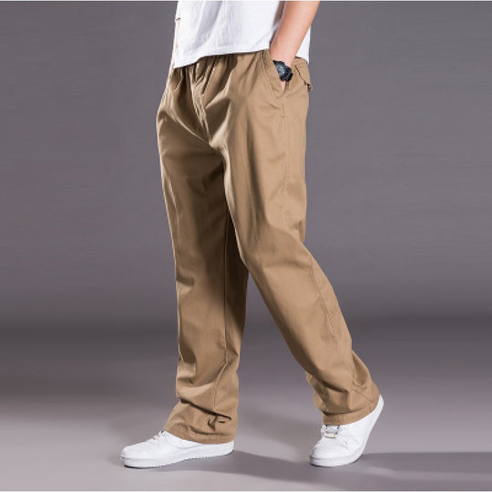 Herren Relaxed-Fit Freizeit-Chinohose mit elastischem Tunnelzug, vorgeformtem Bund und geradem Bein Shop Nory