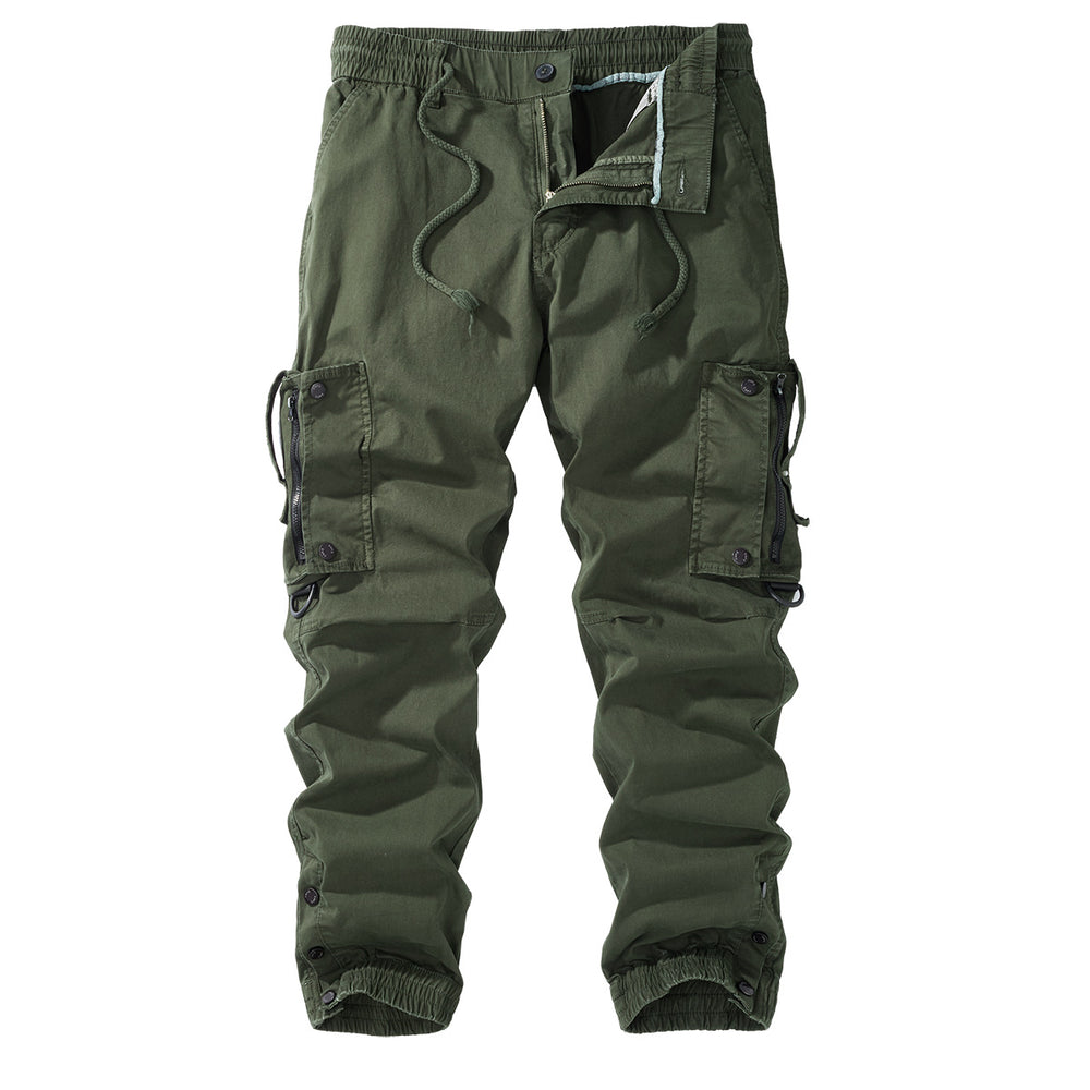 Herren Cargo-Jogginghose mit elastischem Bund, Reißverschluss-Cargotaschen und verstellbarem Saum Shop Nory