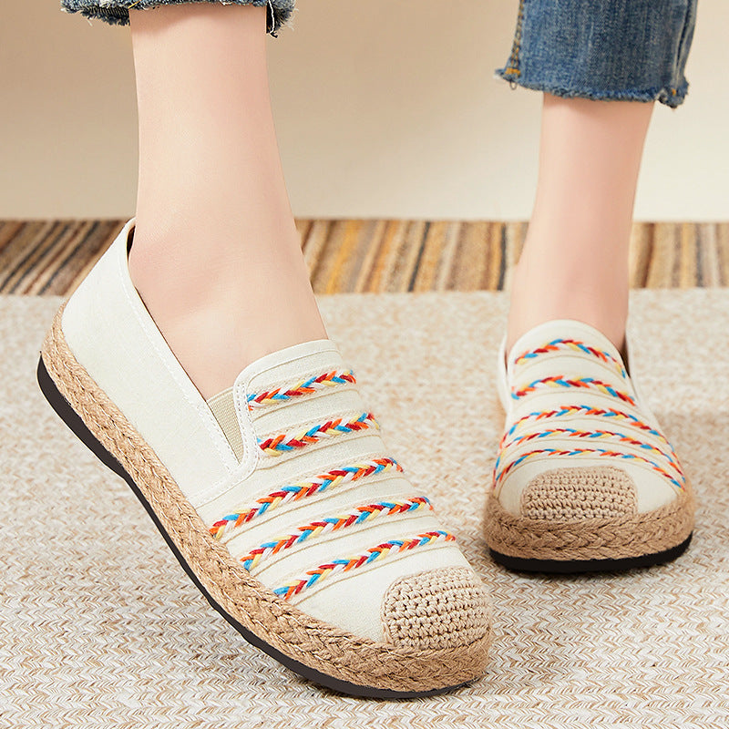 Damen Bequeme und modische Espadrilles mit flexibler Gummisohle