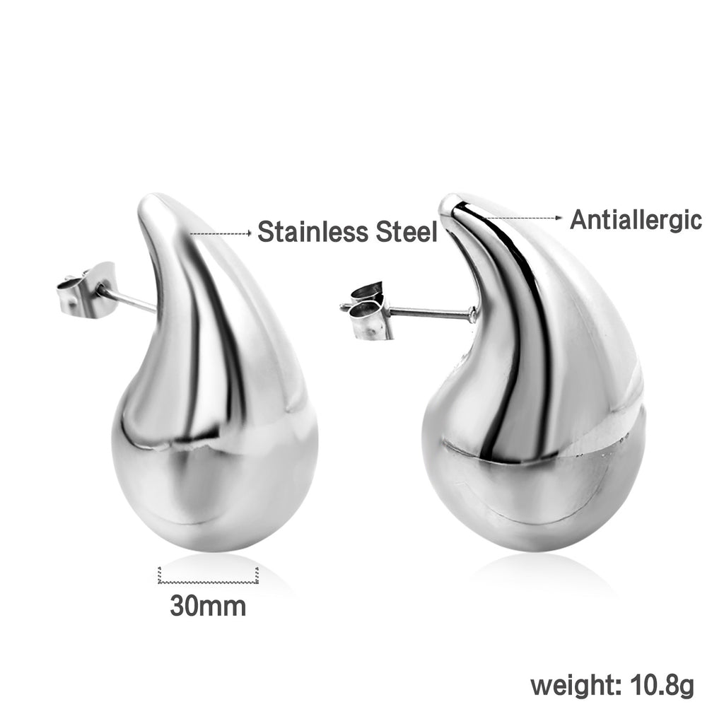 Damen Hängende Ohrstecker mit tropfenförmigem Design und polierter Oberfläche Shop Nory