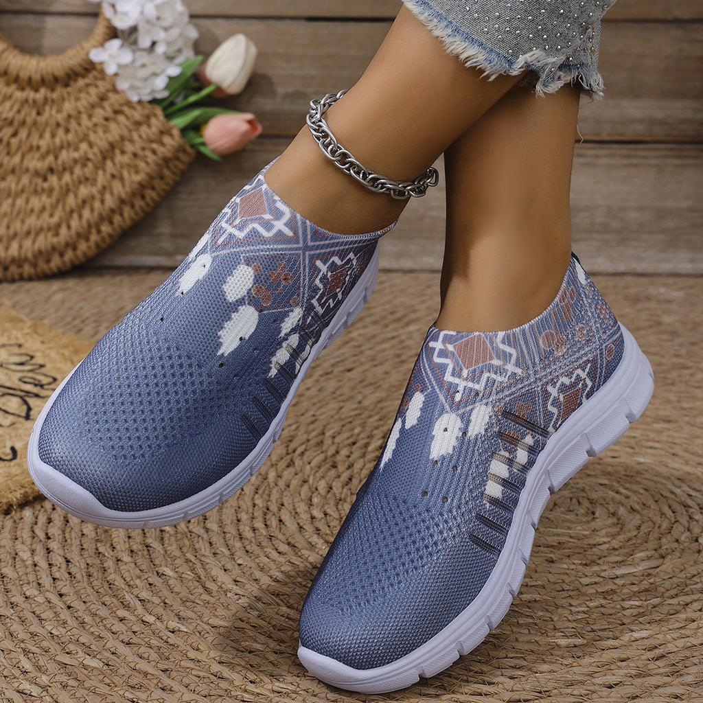 Damen moderne Slip-On Sneakers mit atmungsaktivem Stretch-Obermaterial