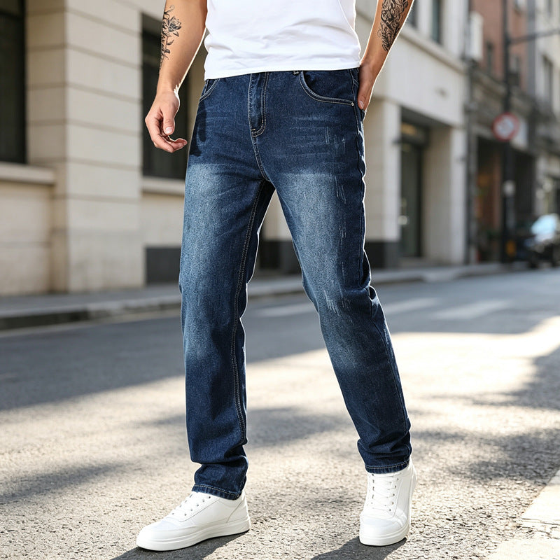 Herren Elegante Slim-Fit Jeans mit modischem Used-Look Shop Nory