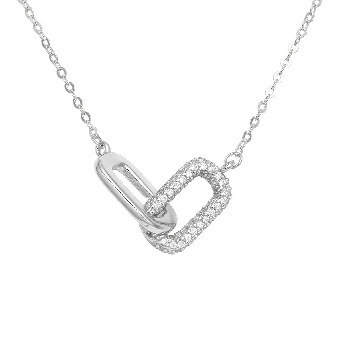 Damen Halskette mit hochwertigem Kettenanhänger aus Zirkonia und feinen Details Shop Nory
