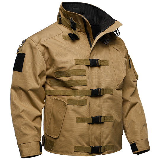 Herren Taktische Feldjacke mit modularen Steckverschlüssen und verstaubarer Kapuze Shop Nory