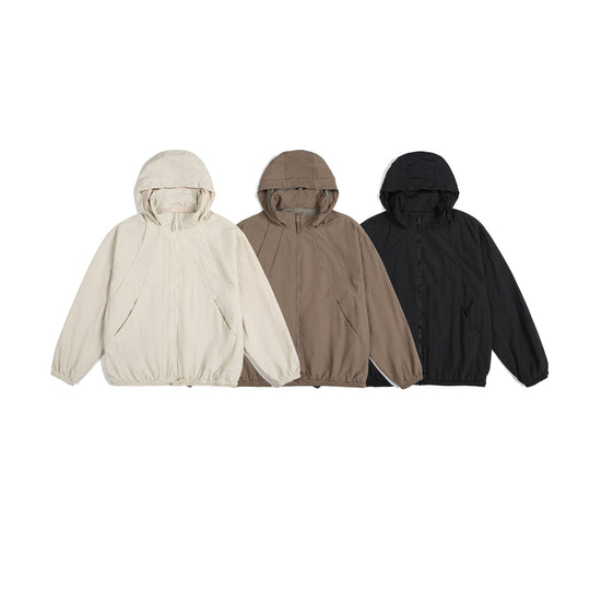Unisex Leichte Kapuzenjacke im Oversize-Parka-Stil mit Tunnelzugbund Shop Nory