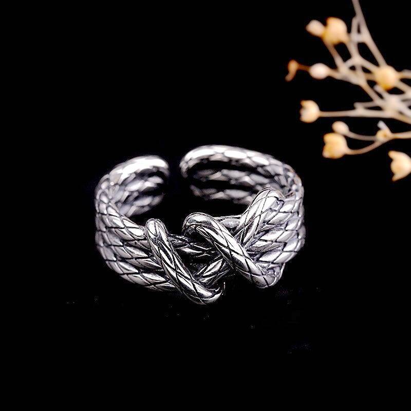 Herren Ring mit kunstvollem, geflochtenem Design Shop Nory