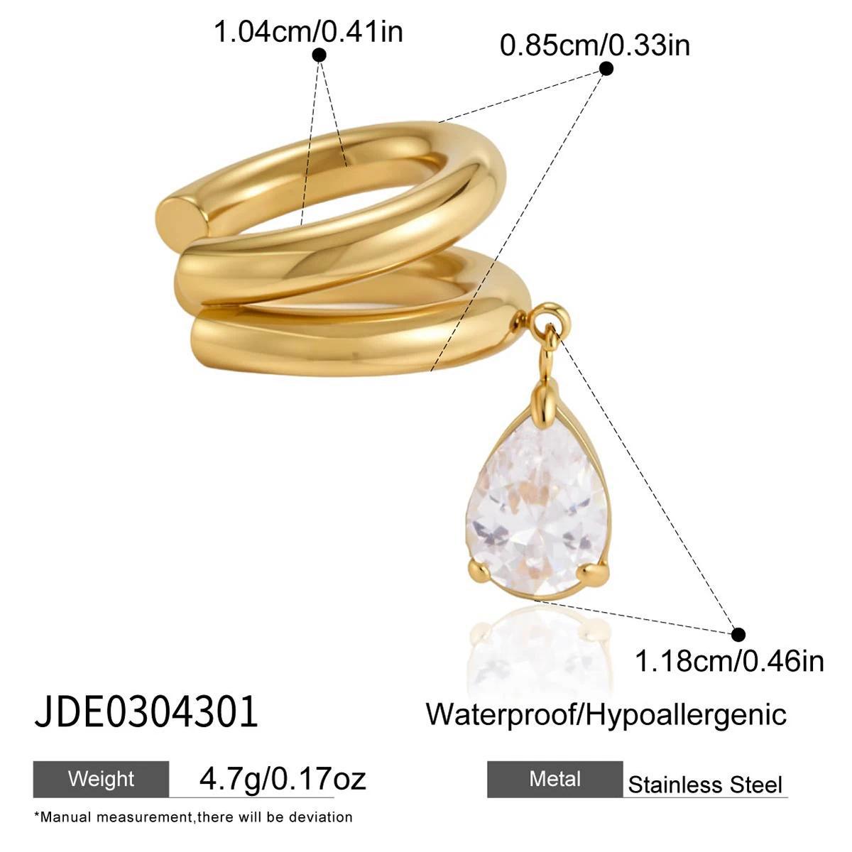 Damen Ohrhänger aus hypoallergenem Edelstahl mit funkelnden Zirkonia-Details Shop Nory
