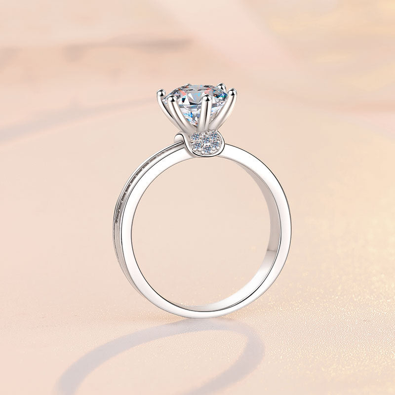 Damen Verlobungsring mit kunstvollem Design und funkelndem Zirkonia Shop Nory