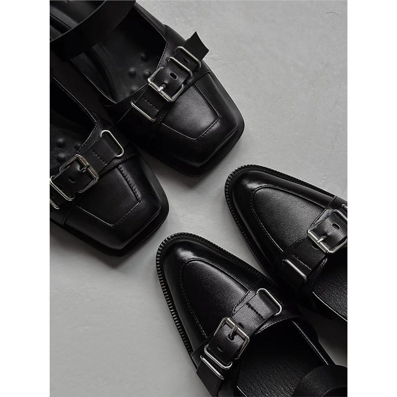 Damen Schnallen‑Monkstrap Slipper mit niedrigem Blockabsatz Shop Nory