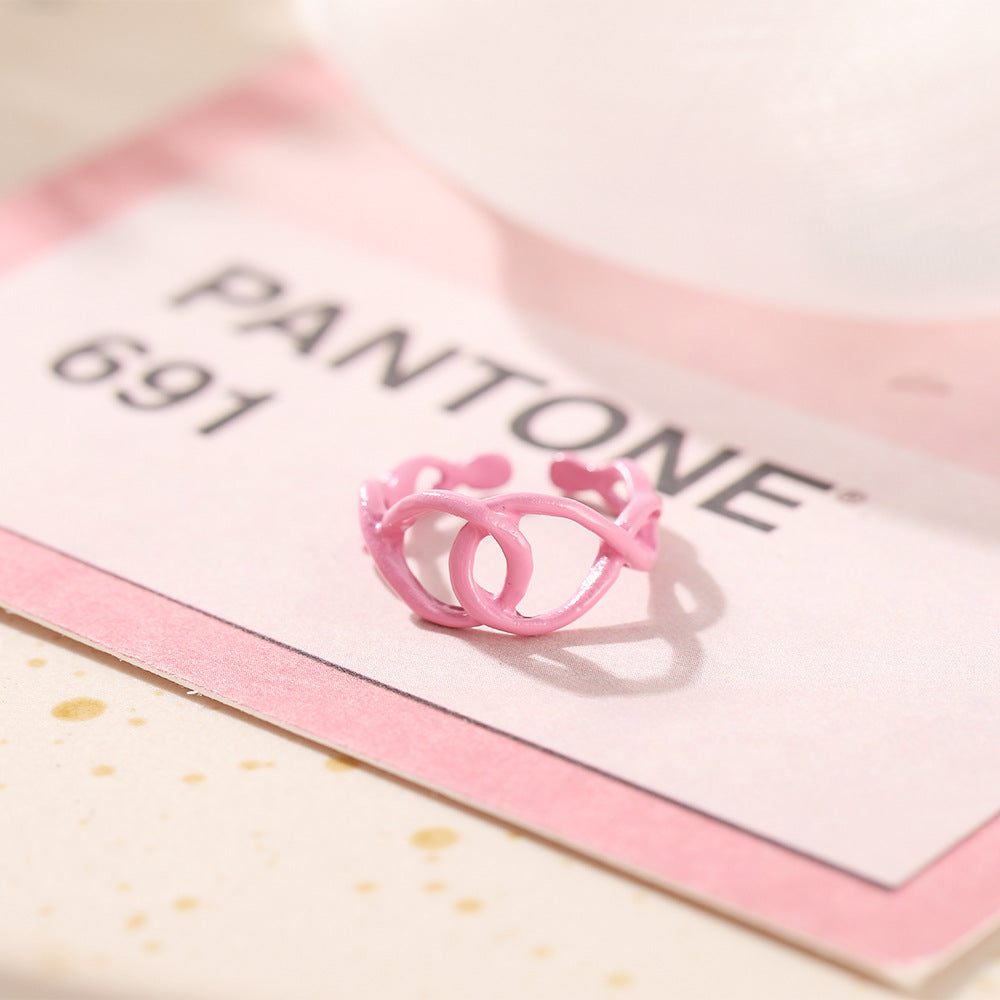 Damen Modischer Offener Fingerring aus hochwertigem Kunststoff Shop Nory