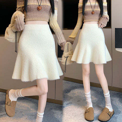 Damen Eleganter A-Linien Rock Shop Nory