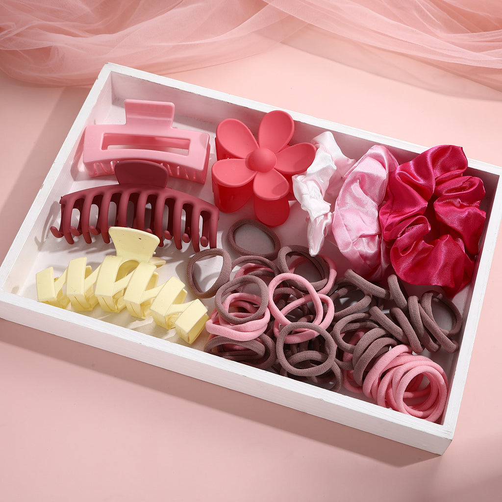Damen Haaraccessoire-Set mit bunten Haargummis und praktischen Haarspangen Shop Nory