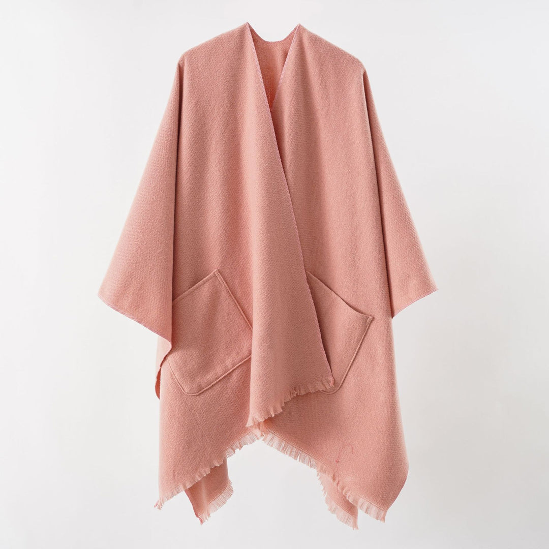 Damen Oversize-Capeponcho aus Wollmix mit Kapuze und Eingrifftaschen Shop Nory