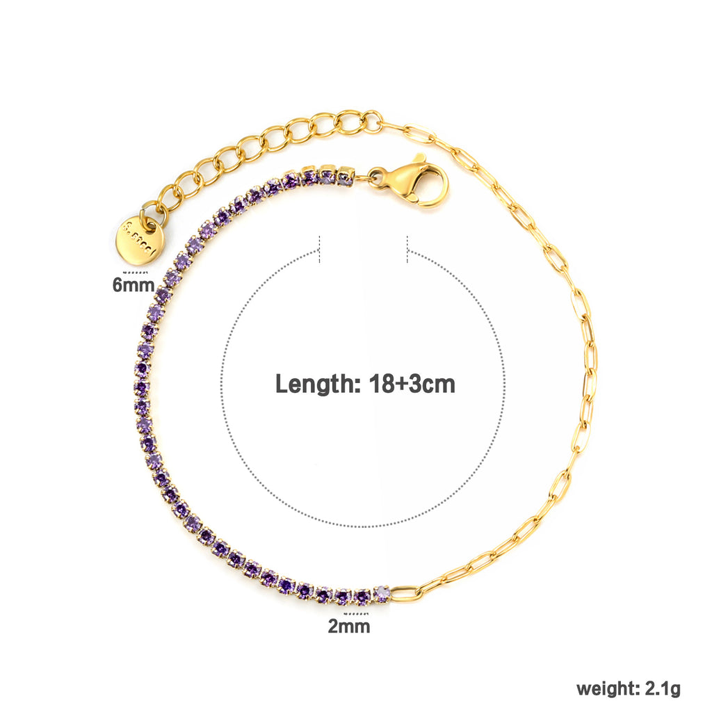 Damen Armband mit funkelnden Zirkonia und verstellbarem Design Shop Nory