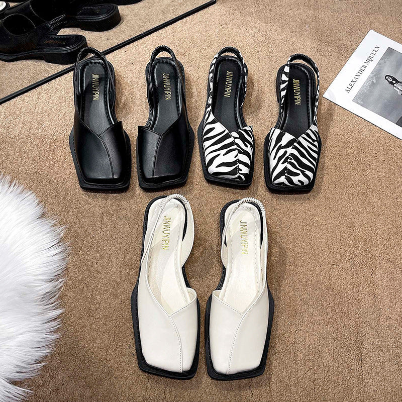 Damen Elegante Riemchen-Sandalen mit quadratischer Zehenpartie und flexibler Sohle