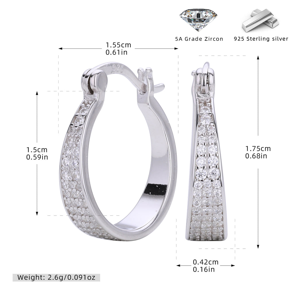 Damen Ohrhänger mit luxuriösem Zirkonbesatz und hochwertigem 925 Sterling Silber Shop Nory