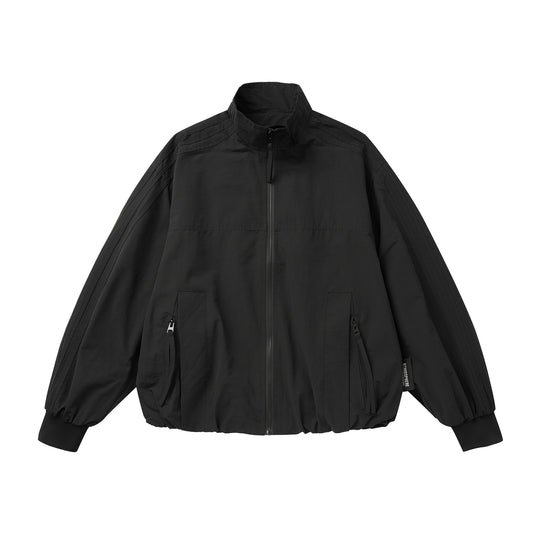 Unisex Leichter Windbreaker‑Blouson mit hohem Stehkragen und Funktionstaschen Shop Nory
