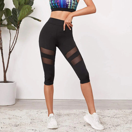 Damen Fitness-Leggings mit innovativen Mesh-Einsätzen