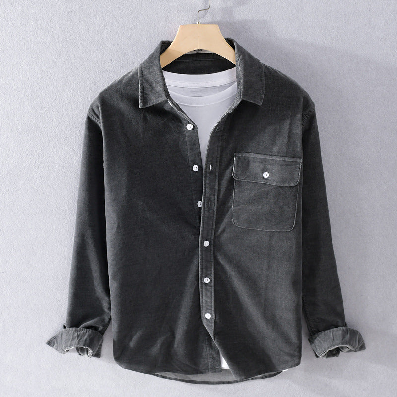 Herren Feine Cord‑Hemdjacke mit Pattentasche und legerem Schnitt Shop Nory