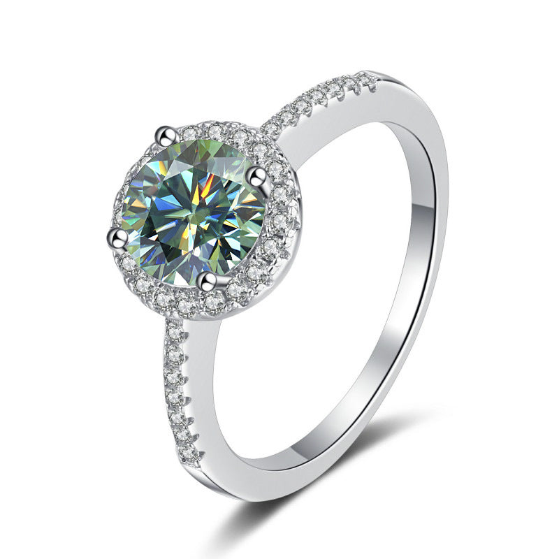 Damen Verlobungsring mit strahlendem gelbem Zirkon und funkelndem Design Shop Nory