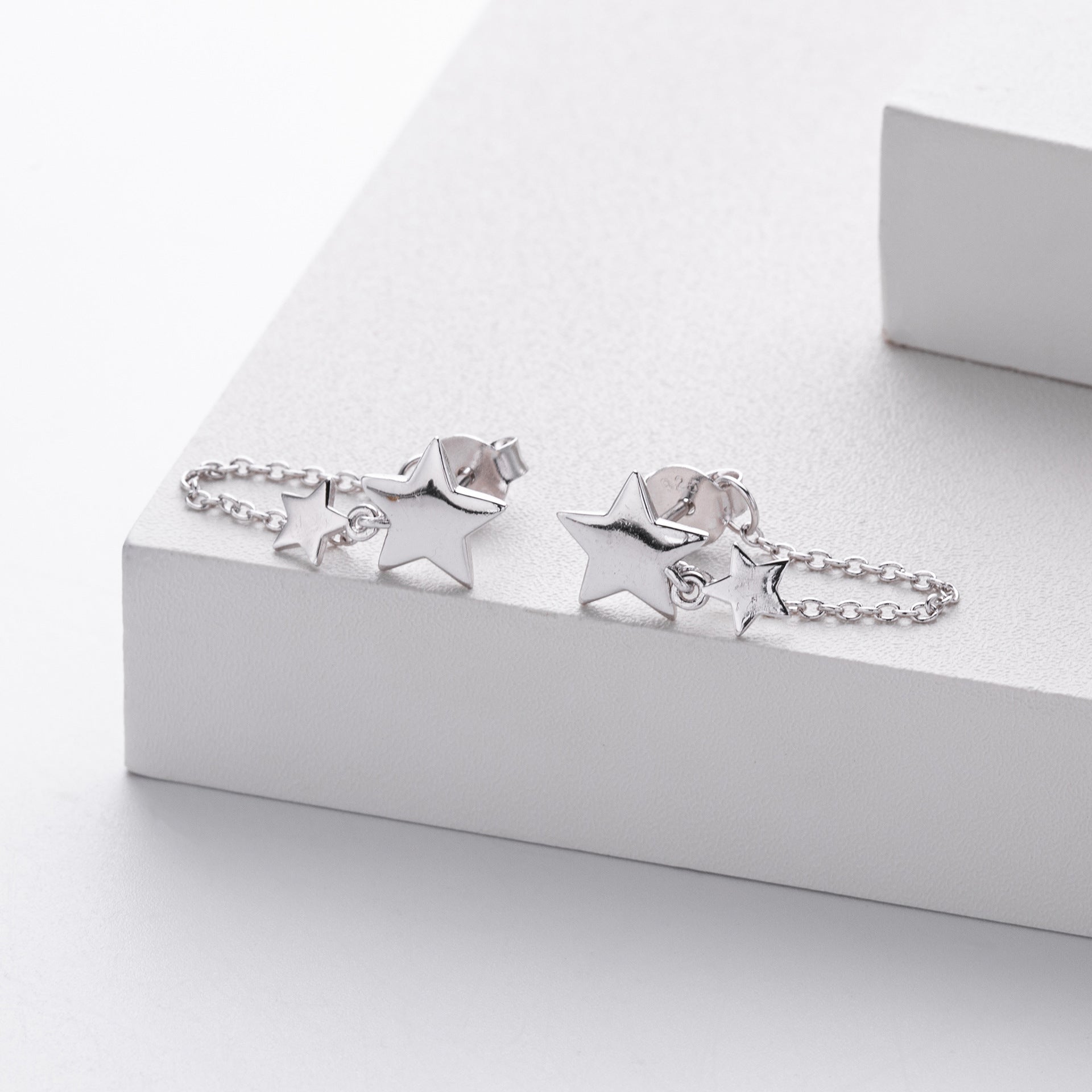 Damen Ohrhänger im Sternenmotiv mit hochwertigem 925 Sterling Silber Shop Nory