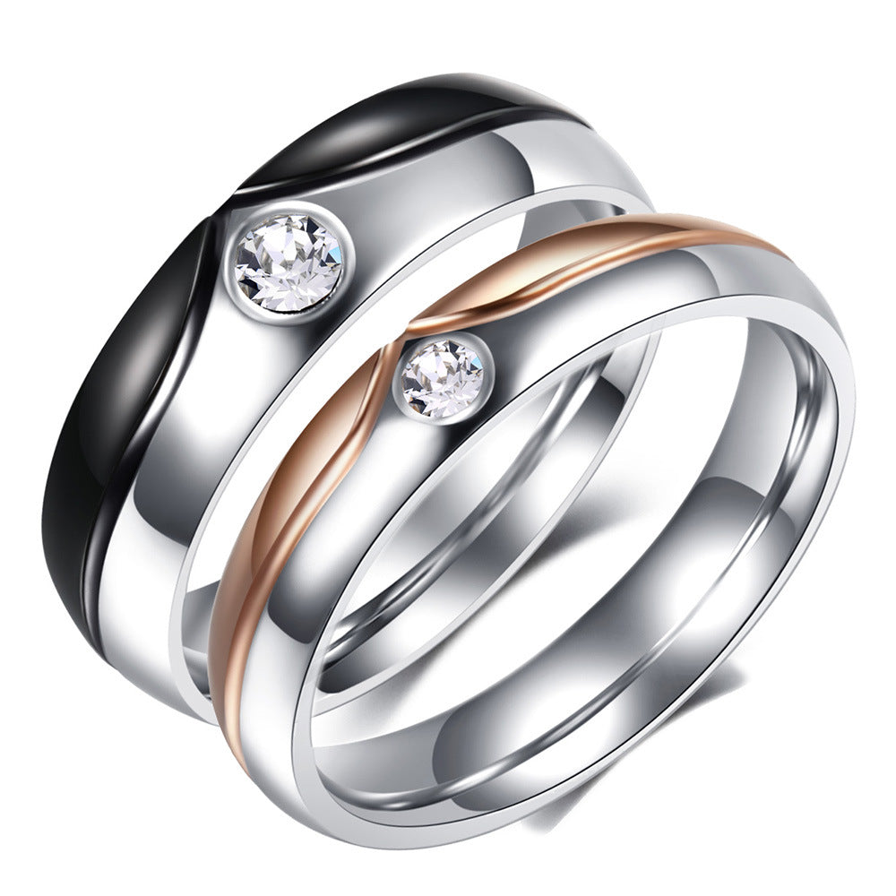 Herren Ring mit elegantem Sicherheitsschloss und funkelndem Kristalleinsatz Shop Nory