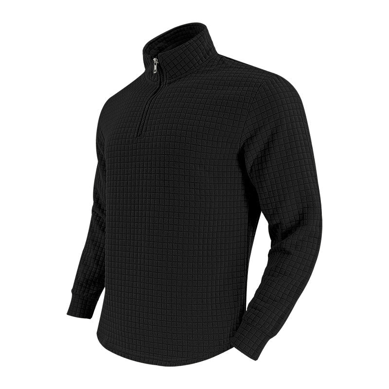Herren Thermo-Fleecepullover mit Reißverschluss und strukturiertem Design