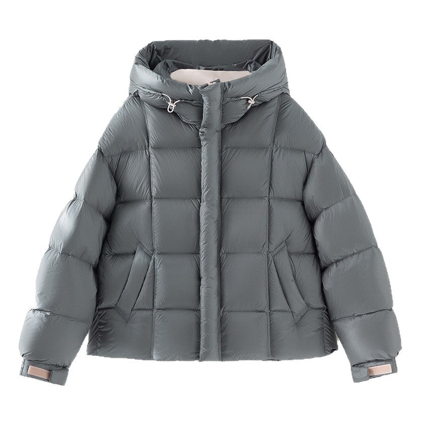 Damen Kurze Stepp-Daunenjacke mit Kapuze Shop Nory