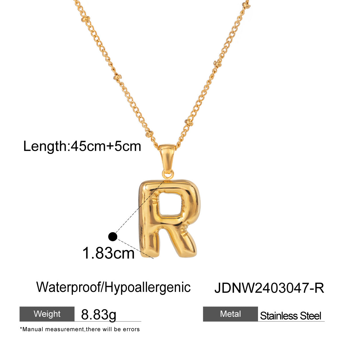 Damen Halskette mit persönlichem Z-Anhänger aus hochwertigem Edelstahl Shop Nory