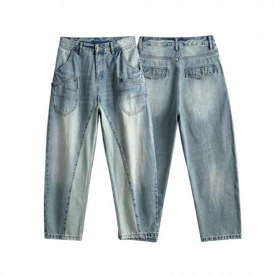 Damen Baggy-Jeans im Panel‑Design mit tiefem Bund und großen Schubtaschen Shop Nory