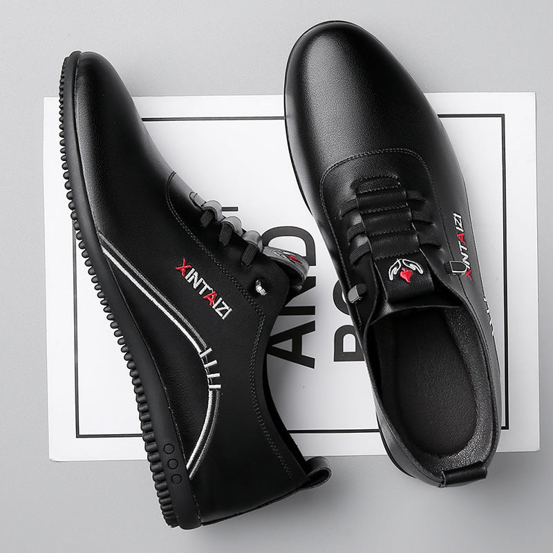 Herren Eleganter leichter Lederimitat-Slip-On mit elastischer Schnellzug-Lacing und profilierter Gummisohle Shop Nory