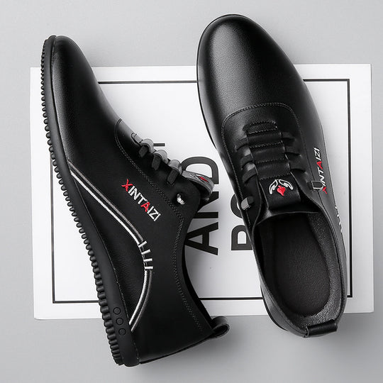 Herren Eleganter leichter Lederimitat-Slip-On mit elastischer Schnellzug-Lacing und profilierter Gummisohle Shop Nory